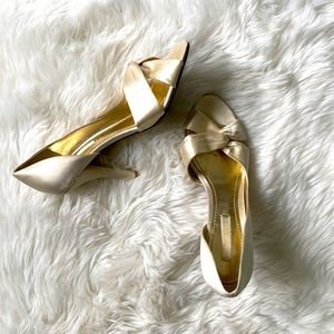 Nine West Silk knot high heels, bridal 💍